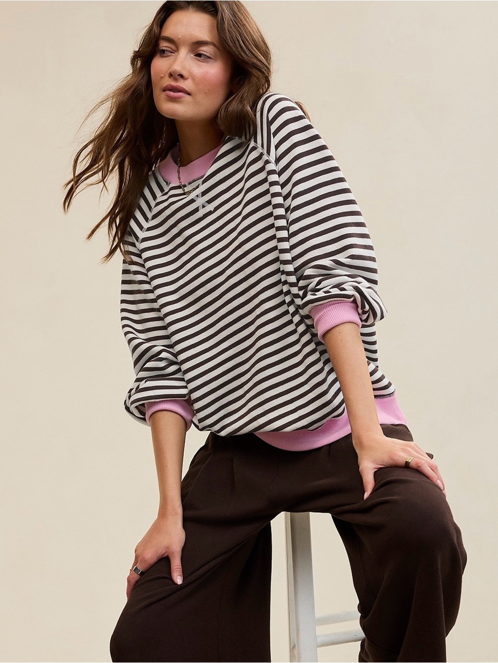 Aerie Go-To Boyfriend
Sweatshirt in Deep Earth BIN#31